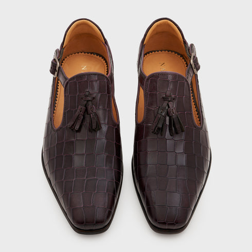 Bagh | Deep Wine Croco Leather